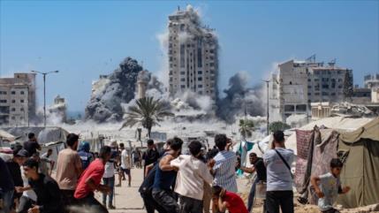 Israel comienza a intensificar agresión y bombardea torres en Gaza