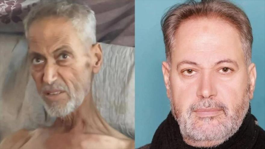 El académico y literario palestino, Omar Harb, fotografiado antes (derecha) y después (izquierda) del bloqueo israelí a la Franja de Gaza. (Foto: redes sociales)