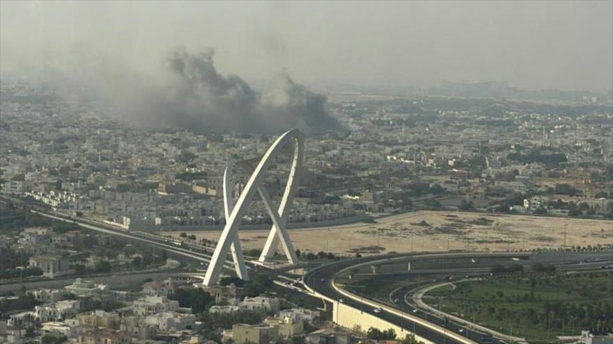 Ataque aéreo israelí sobre Doha, capital de Catar. (Foto: redes sociales)