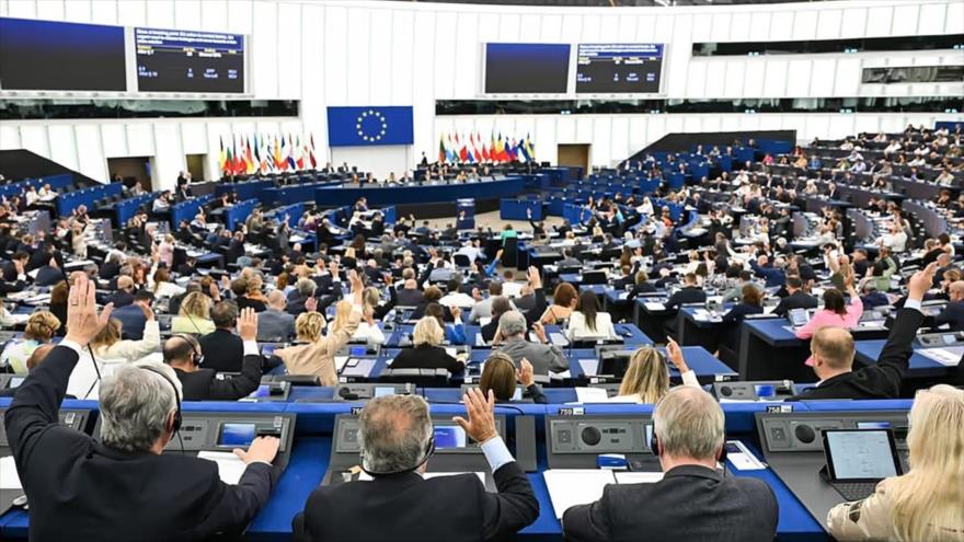 Los diputados de la Unión Europea durante una votación. 