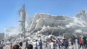 Vídeo muestra cómo Israel destruye la torre residencial de Al-Nur en Gaza