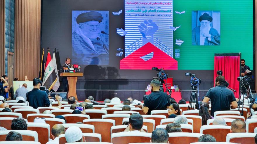 Presentación del libro ‘El referéndum de Palestina’ en la Feria Internacional del Libro de bagdad, 14 de septiembre de 2025. 