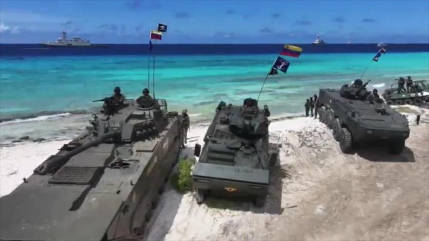 Fuerzas venezolanas participan en la Operación Militar Caribe 200 realizada en La Isla de La Orchila-Venezuela.