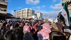 Sirios protestan contra cualquier acuerdo de seguridad con Israel