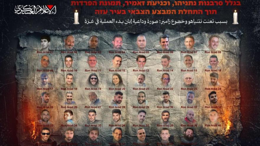 La imagen publicada por las Brigadas Ezzedin Al-Qassam, brazo militar del Movimiento de Resistencia Islámica de Palestina (HAMAS), 20 de septiembre de 2025.