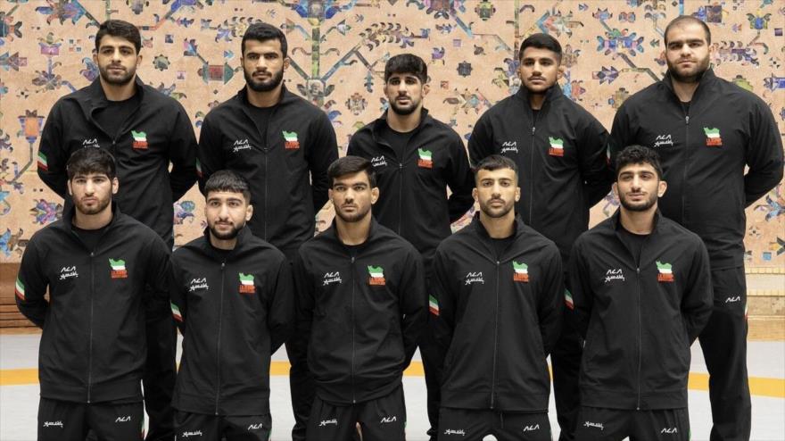 El equipo de lucha grecorromana de Irán.