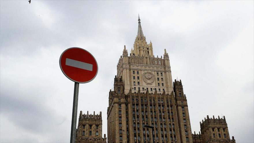 Edificio del Ministerio de Asuntos Exteriores de Rusia en Moscú, la capital.