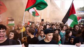 81 ciudades en Italia hacen huelga en repudio al genocidio israelí 