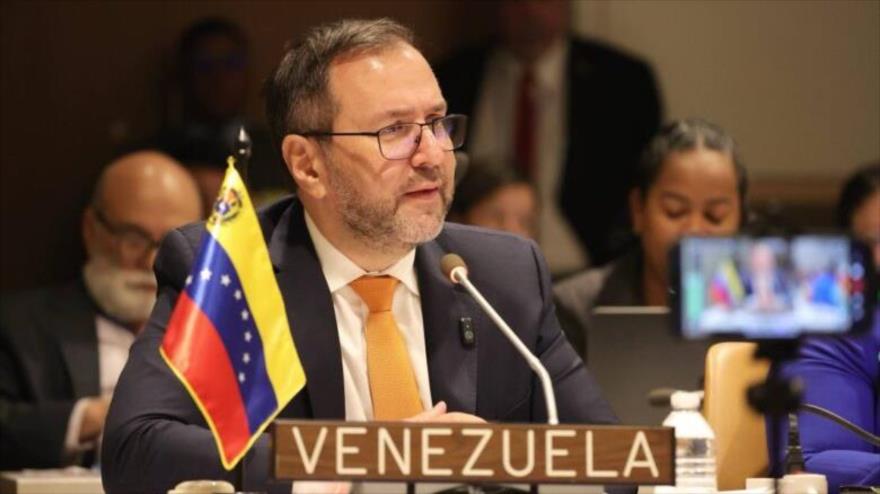 El canciller venezolano, Yván Gil, en una reunión de cancilleres de la Celac, en Nueva York, EE.UU., 22 de septiembre.