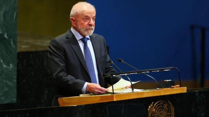 El presidente de Brasil, Luiz Inácio Lula da Silva, durante una cumbre en la ONU sobre Palestina, 22 de septiembre de 2025.
