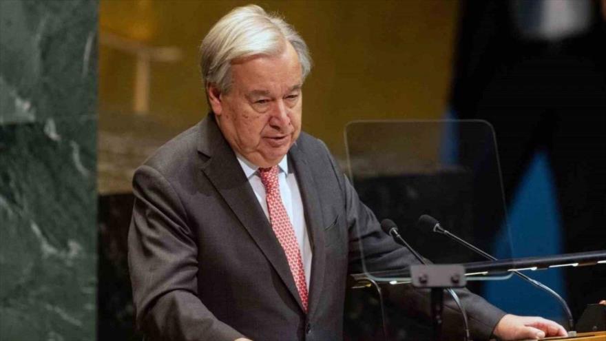 António Guterres habla durante una reunión de alto nivel para conmemorar el 80.º aniversario de la creación de las Naciones Unidas en la sede de la ONU en Nueva York, 22 de septiembre de 2025.