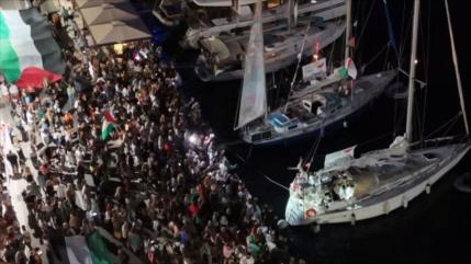 Activistas en Flotilla Sumud equiparan apartheid de Israel y Sudáfrica