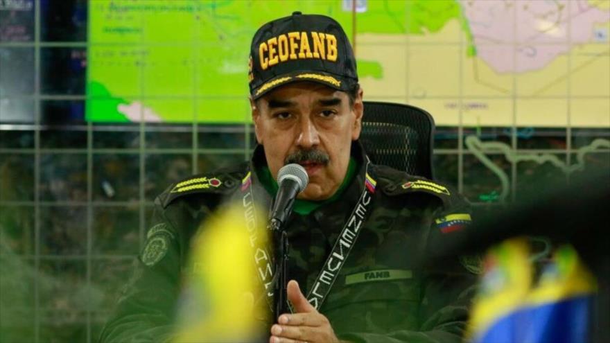 El presidente venezolano, Nicolás Maduro, durante el 20.° aniversario del CEOFANB en Caracas, Venezuela, 26 de septiembre de 2025. (Foto: Infobae)
