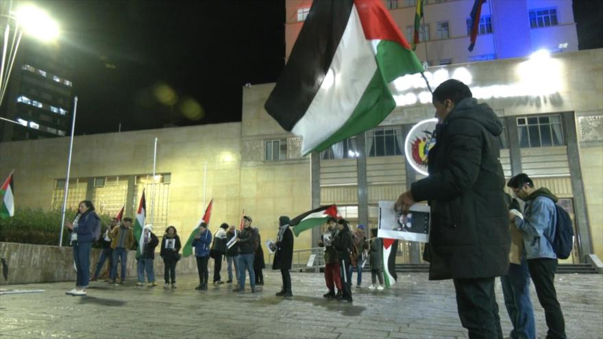 Bolivianos expresan su solidaridad con la Flotilla Sumud rumbo a Gaza