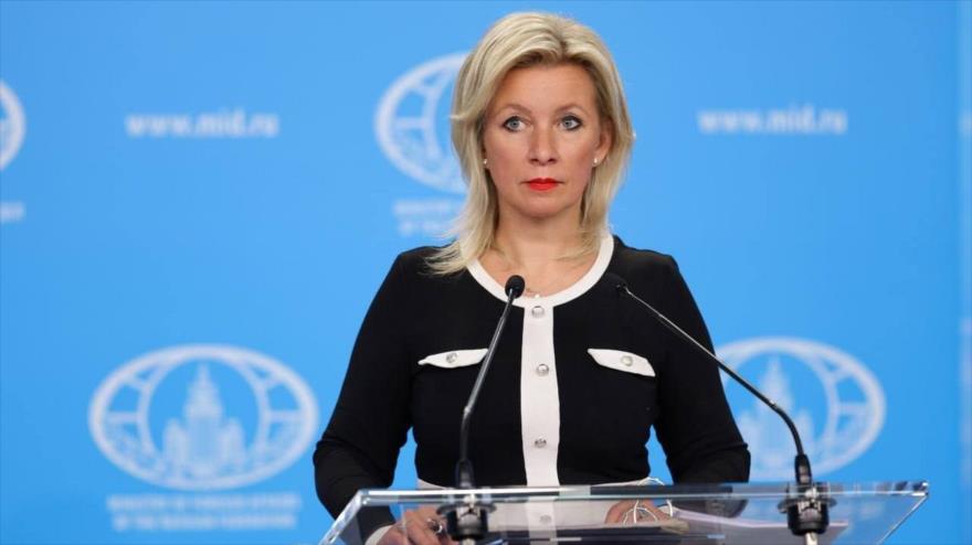La portavoz del Ministerio de Exteriores ruso, María Zajárova. 
