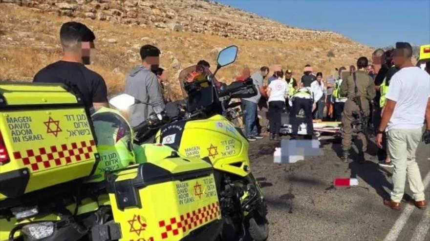Paramédicos en el lugar de una operación antisraelí en el cruce de Jit, Cisjordania, 28 de septiembre de 2025.
