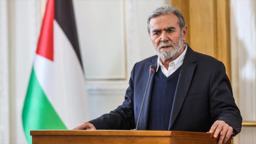 El secretario general del movimiento de resistencia Yihad Islámica Palestina, Ziad al-Najala.