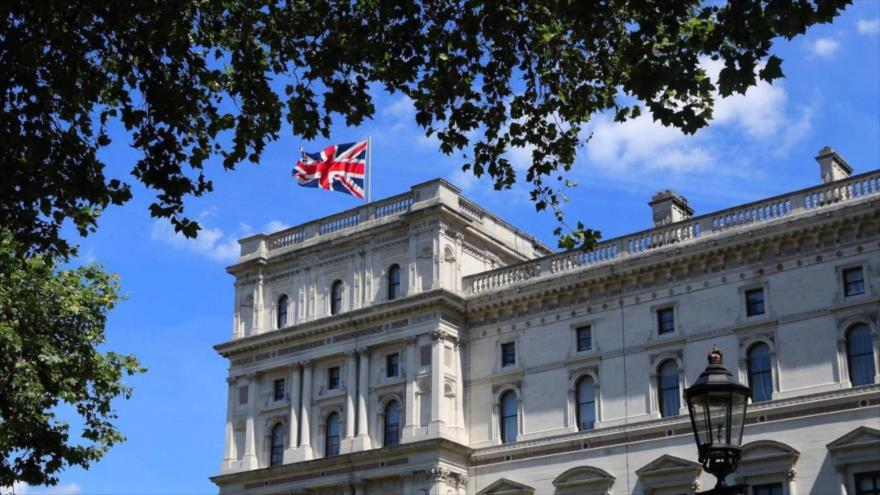 Edificio de la Tesorería británica en Londres, la capital.