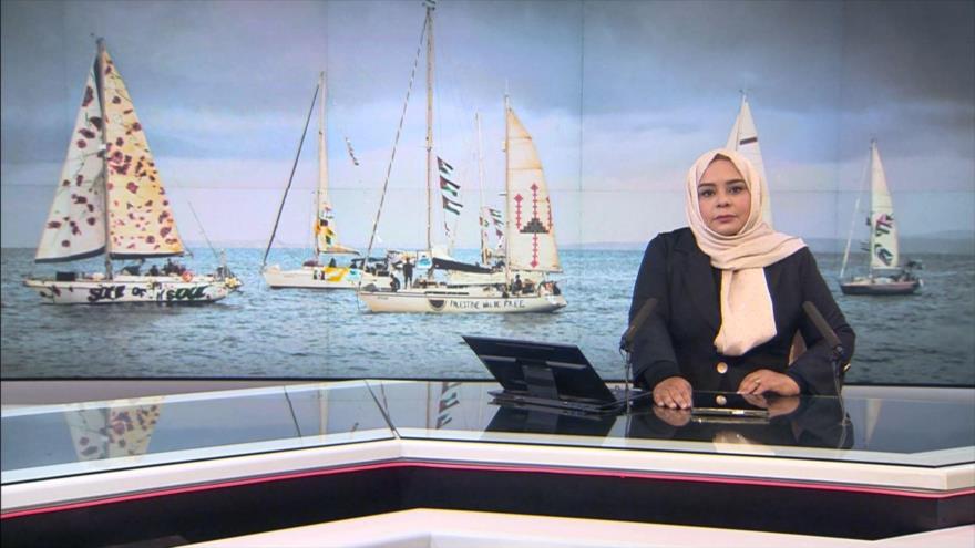 Flotilla Global Sumud se acerca a Gaza pese a amenazas de Israel - Noticiero 13:30