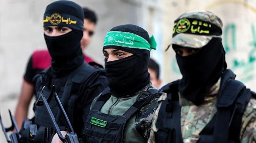 Combatientes de las Brigadas de Al-Quds, rama militar del movimiento Yihad Islámica Palestina.