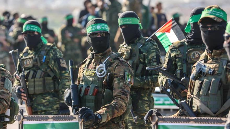 Combatientes de las Brigadas Al-Quds, rama militar de Yihad islámica Palestina.