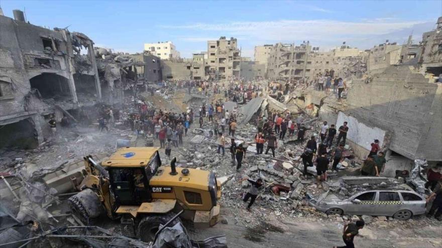 15 palestinos mueren en un ataque israelí contra una vivienda residencial en Al-Tuffah, Gaza, 4 de octubre de 2025.