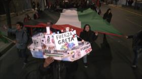 Movilización propalestina llega a la embajada de EEUU en Bolivia