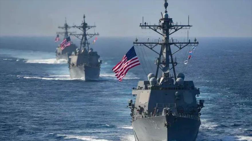 Una imagen de los buques estadounidenses en el Caribe.
