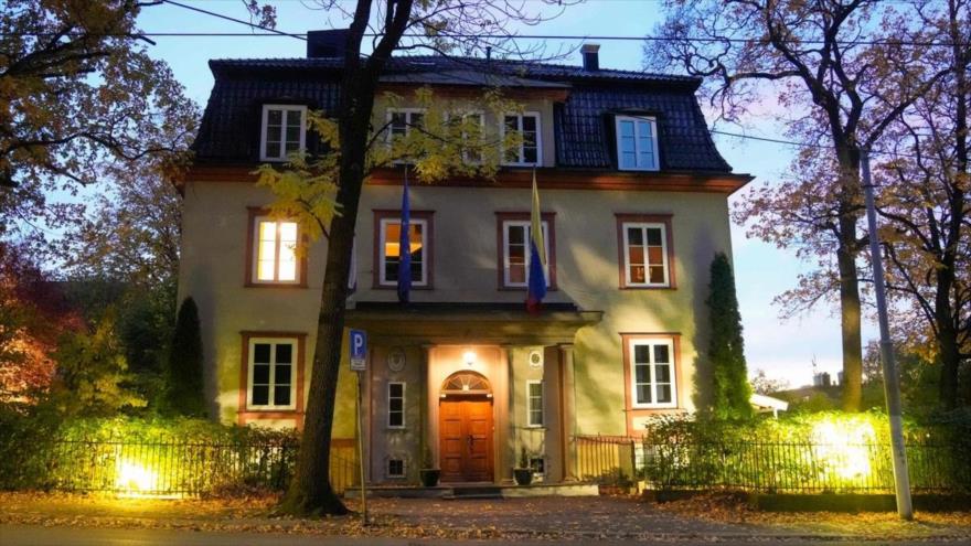 Embajada de Venezuela en Oslo tras su cierre, 13 de octubre de 2025. (Foto: AFP)