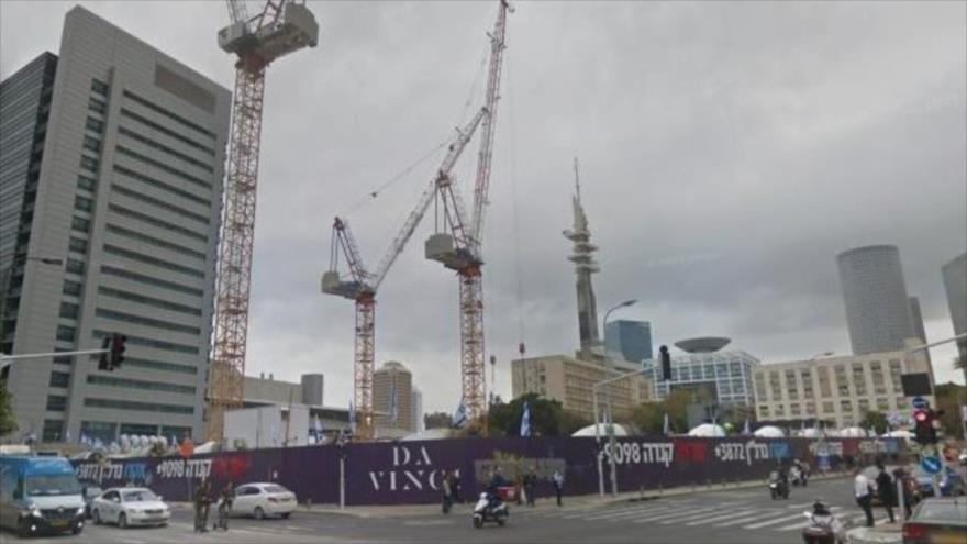 La intersección de las calles Eliezer Kaplan y Leonardo da Vinci, donde está la torre Da Vinchi, se muestra en una imagen de Google Maps, febrero de 2019.