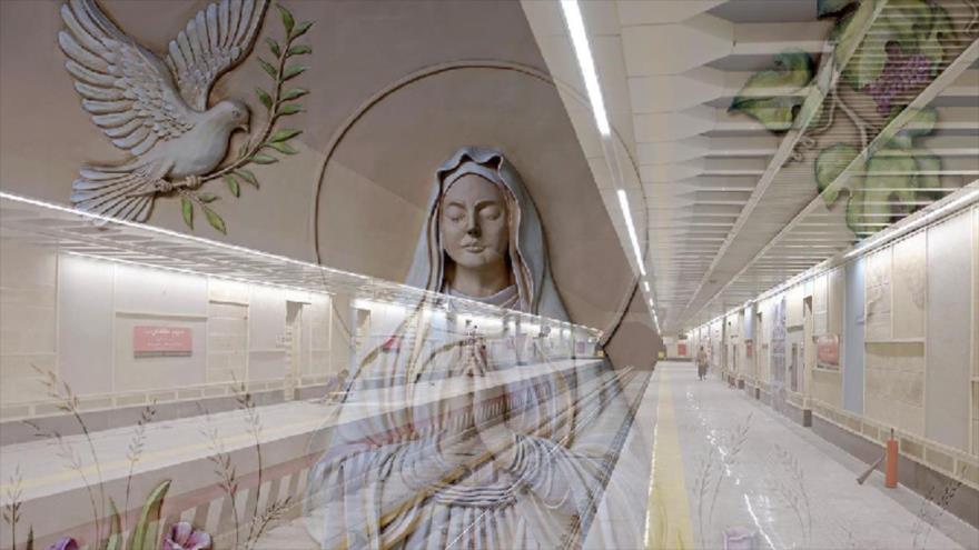 La estación de metro de Santa María en Teherán, capital de Irán.