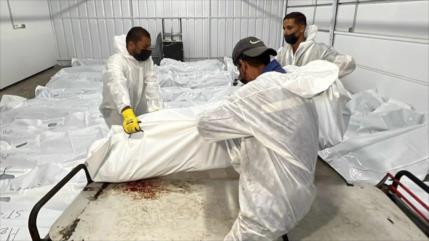 En 45 cuerpos devueltos a Gaza se ve marcas de oruga de tanques