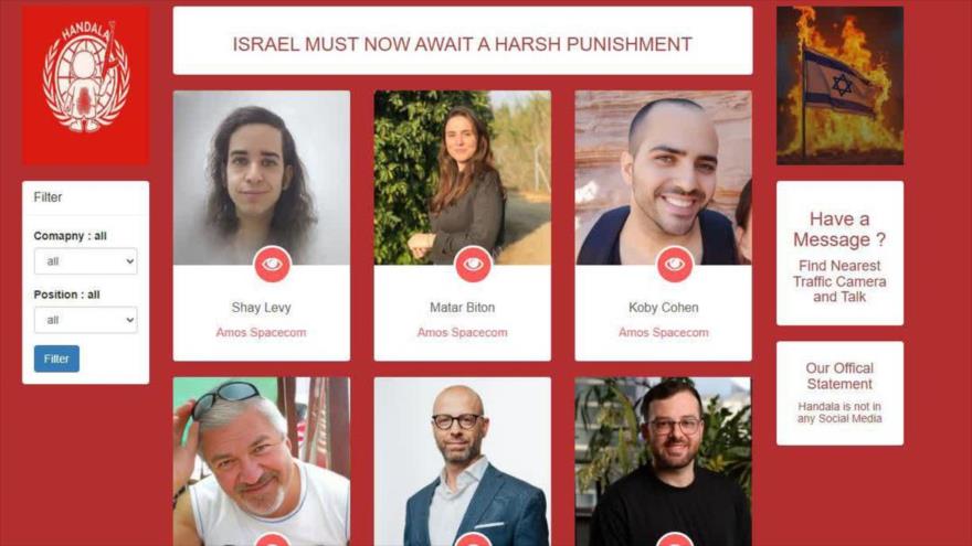 Las fotos de los científicos israelíes revelados por el grupo de hackers Handala. 