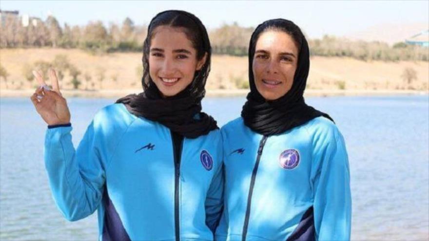 Las dos mujeres remeras iraníes participadas en Campeonato Asiático en Vietnam 2025.