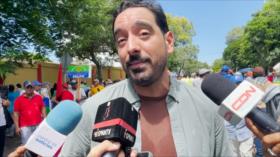 Dominicanos marchan contra minería y en apoyo a Palestina y Venezuela