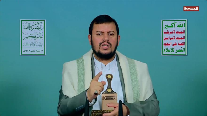 El líder del movimiento popular yemení Ansarolá, Seyed Abdulmalik Badredin al-Houthi, 21 de octubre de 2025.