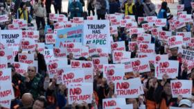 “No a Trump”: Surcoreanos protestan contra la visita de Trump a su país