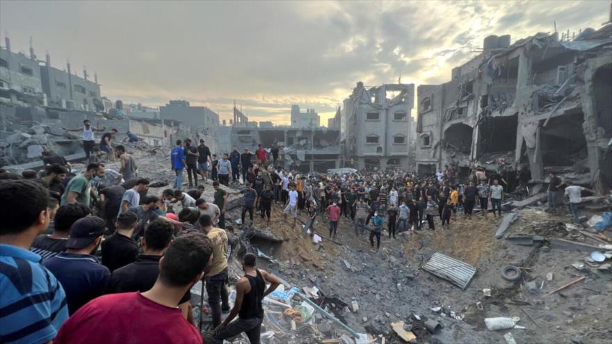 Destrucción total de la infraestructura civil de la Franja de Gaza por bombardeos israelíes.