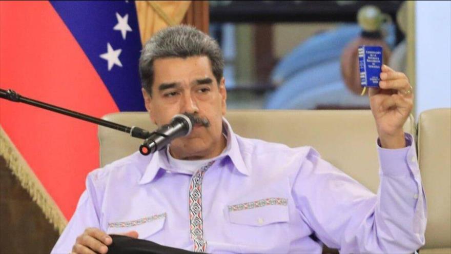 El presidente de Venezuela, Nicolás Maduro, en el Encuentro Parlamentario del Gran Caribe en Defensa de la Paz, 31 de octubre de 2025.