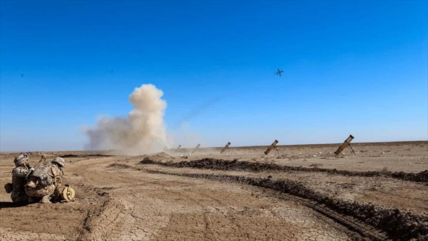 Maniobras de las unidades de drones “Seyil” de las Fuerzas Terrestres del Cuerpo de Guardianes de Irán en el noroeste del país.