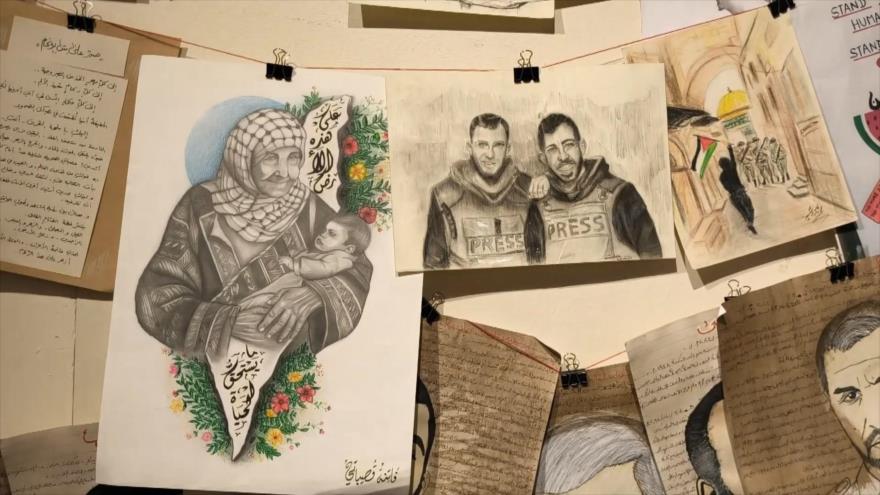 Artistas sirios y palestinos muestran su solidaridad con Gaza