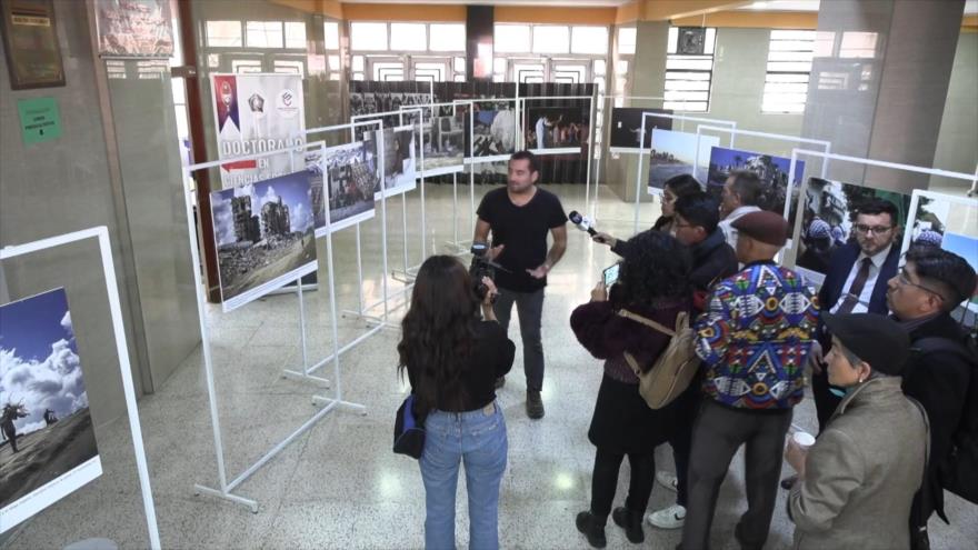 Bolivianos denuncian crímenes de Israel desde el arte fotográfico