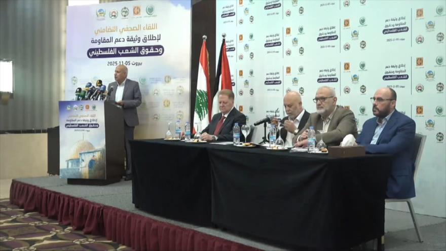 Activistas en Beirut expresan apoyo a Resistencia y pueblo palestinos