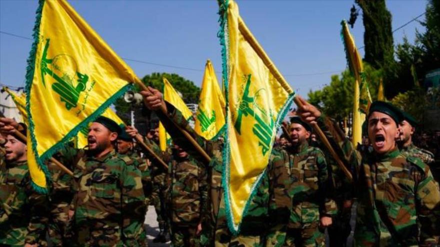 Combatientes del Movimiento de Resistencia Islámica del Líbano (Hezbolá).