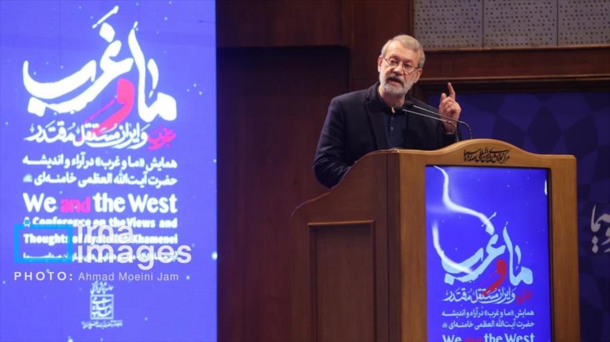 El secretario del Consejo Supremo de Seguridad Nacional de Irán, Ali Lariyani, en un acto en Teherán, 10 de noviembre de 2025.