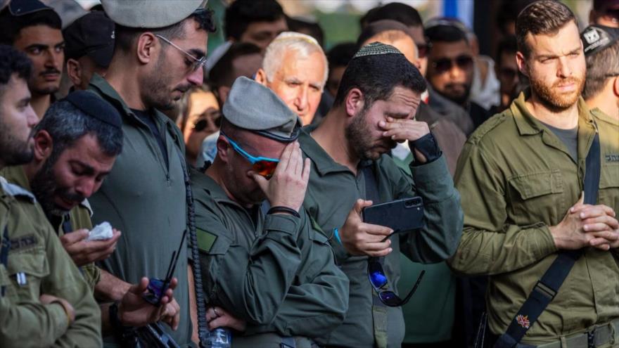 Soldados israelíes en un funeral militar en Tel Aviv. 