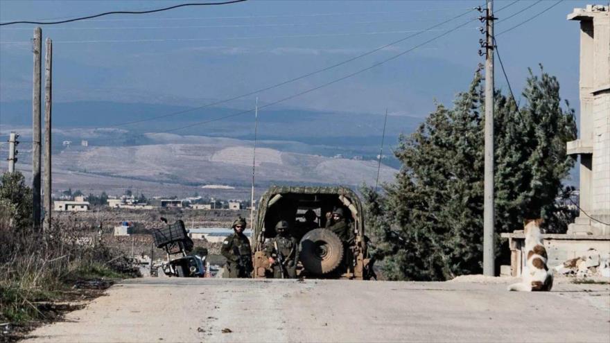 Vehículo israelí en Siria. (Foto: Al Mayadeen)