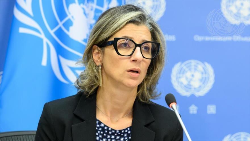 La relatora especial de la ONU para Palestina, Francesca Albanese.