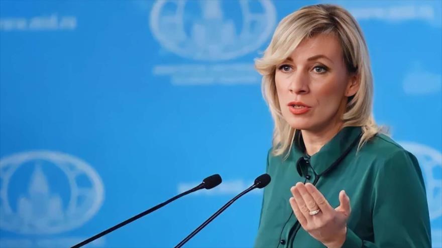 La portavoz del Ministerio de Exteriores de Rusia, María Zajárova.