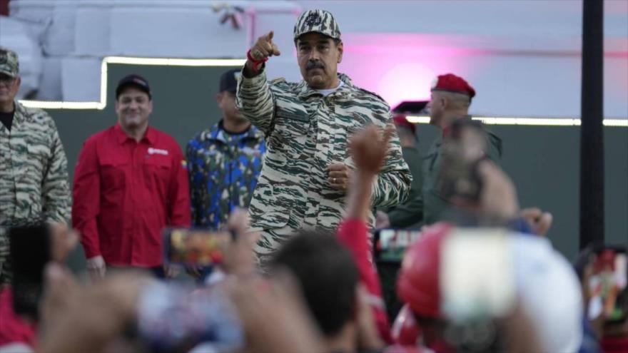 El presidente de Venezuela, Nicolás Maduro, durante una marcha en Caracas, Venezuela, 7 de enero de 2025.